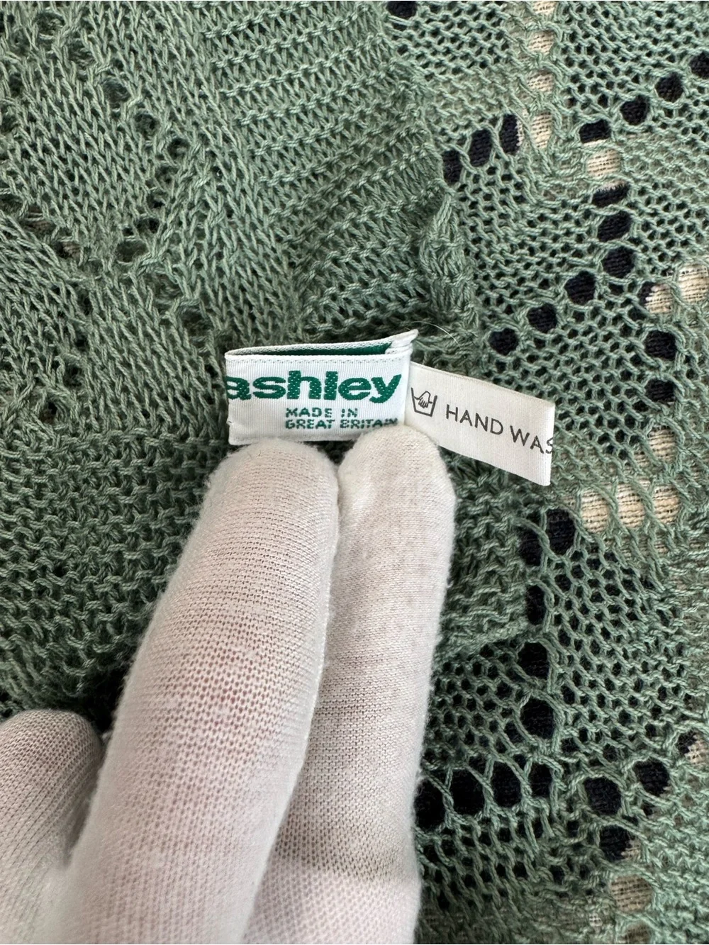 Vintage Laura Ashley Lace Knit Cotton Scarf Shawl Cottagecore